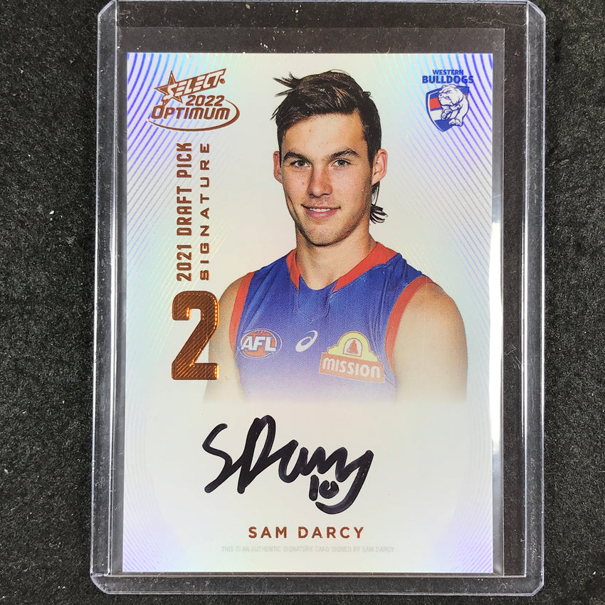 2022 Select AFL Optimum SAM DARCY Draft Pick Signature Copper 52/170