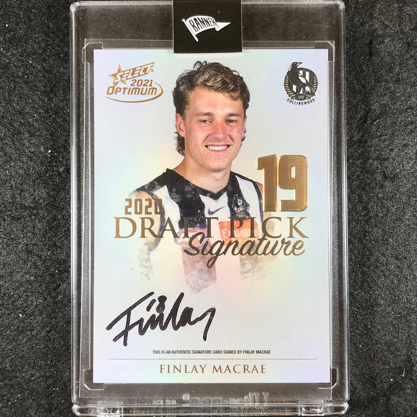 2021 Select AFL Optimum FINLAY MACRAE Draft Pick Signature Gold 12/85