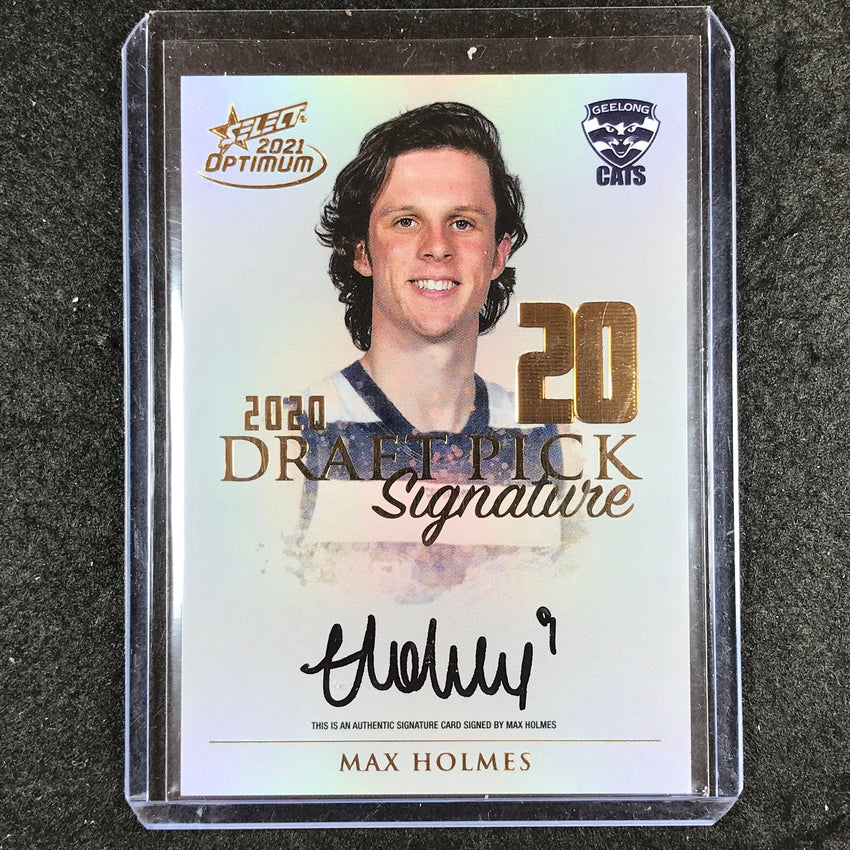 2021 Select AFL Optimum MAX HOLMES Draft Pick Signature Gold 05/85