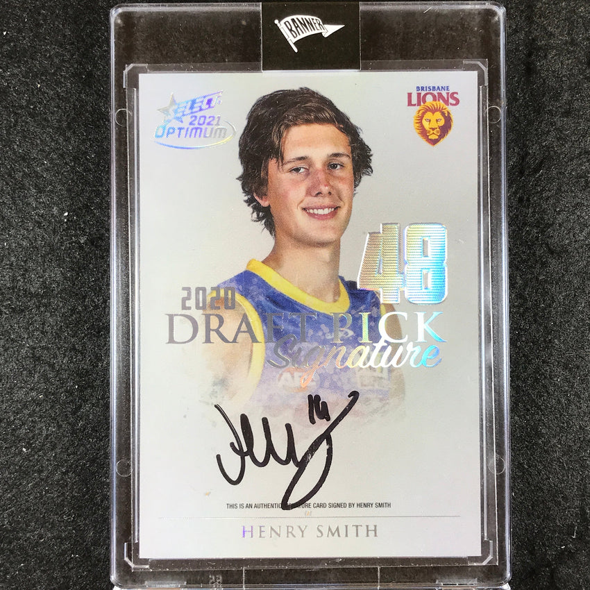 2021 Select AFL Optimum HENRY SMITH Draft Pick Signature Platinum 34/40