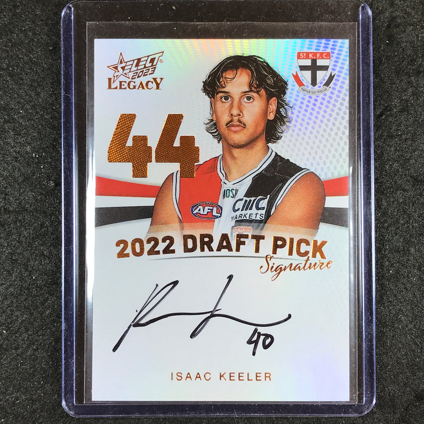 2023 Select AFL Legacy ISAAC KEELER Draft Pick Signature Copper 12/175