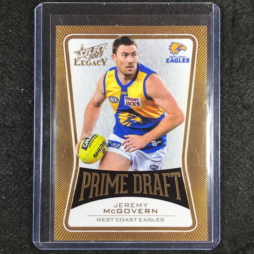 2023 Select AFL Legacy JEREMY MCGOVERN Prime Draft 001/100