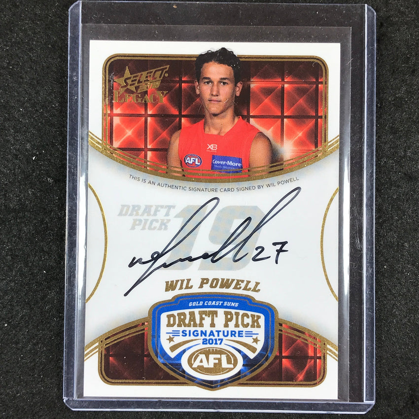 2018 Select AFL Legacy WILL POWELL Draft Pick Signature 66/180