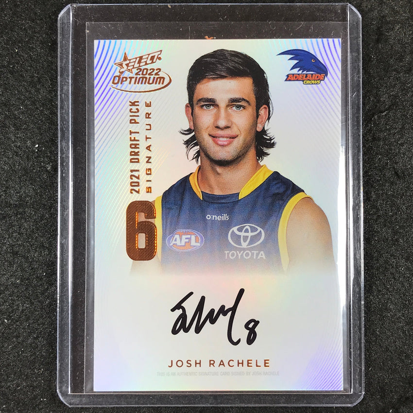 2022 Select AFL Optimum JOSH RACHELE Draft Pick Signature Copper 002/170