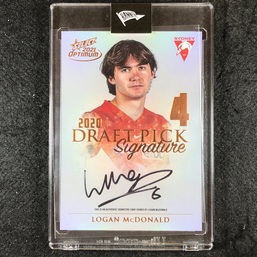 2021 Select AFL Optimum LOGAN MCDONALD Draft Pick Signature Copper 87/170