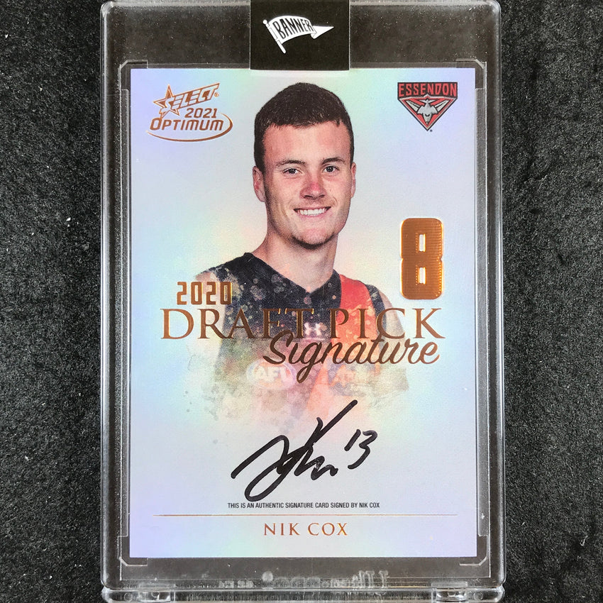 2021 Select AFL Optimum NIK COX Draft Pick Signature Copper 26/170
