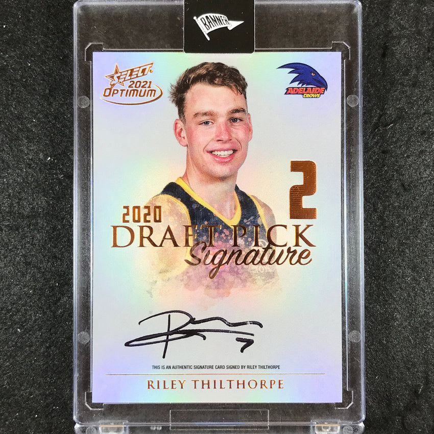 2021 Select AFL Optimum RILEY THILTHORPE Draft Pick Signature Copper 15/170