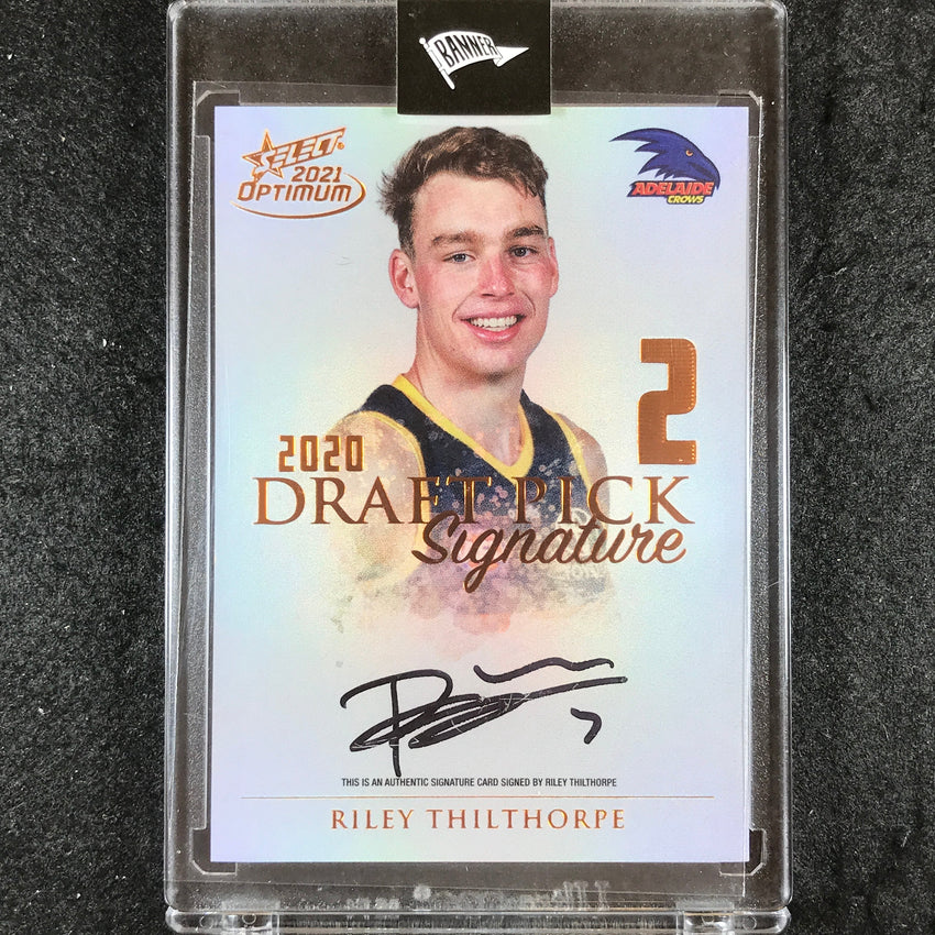 2021 Select AFL Optimum RILEY THILTHORPE Draft Pick Signature Copper 85/170
