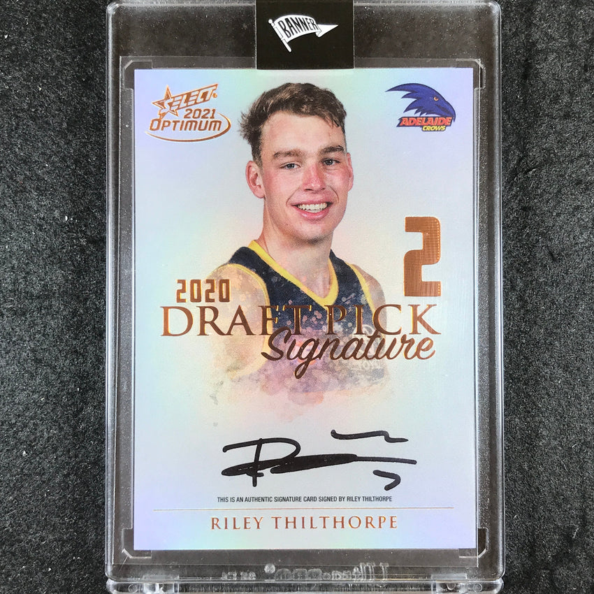2021 Select AFL Optimum RILEY THILTHORPE Draft Pick Signature Copper 101/170