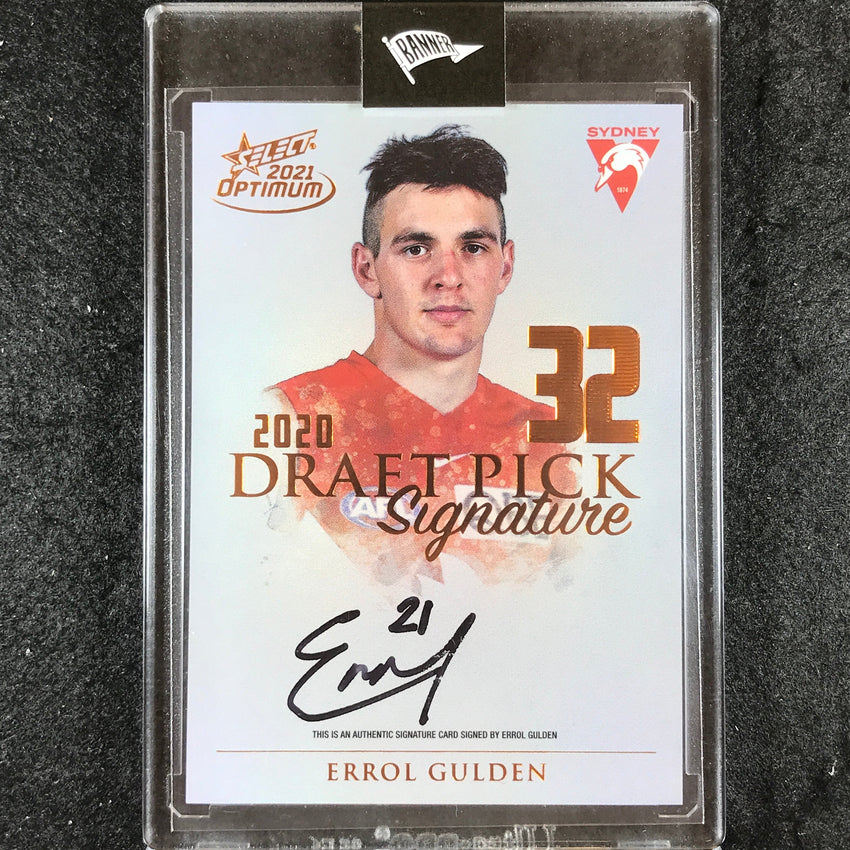 2021 Select AFL Optimum ERROL GULDEN Draft Pick Signature Copper 114/170