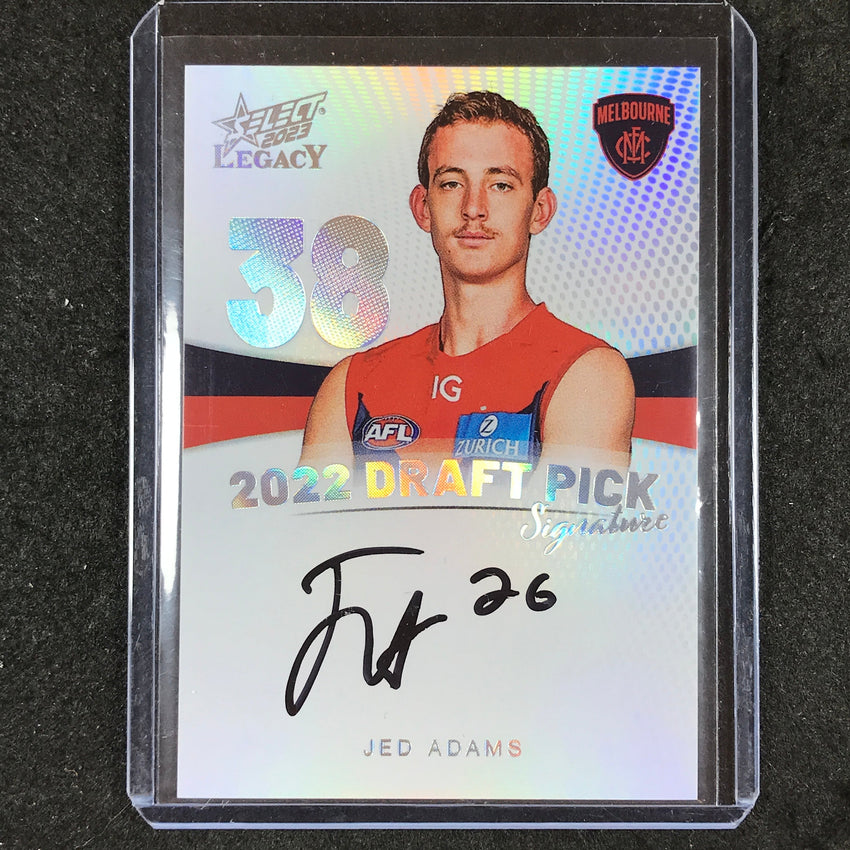 2023 Select AFL Legacy JED ADAMS Draft Pick Signature Platinum 22/40