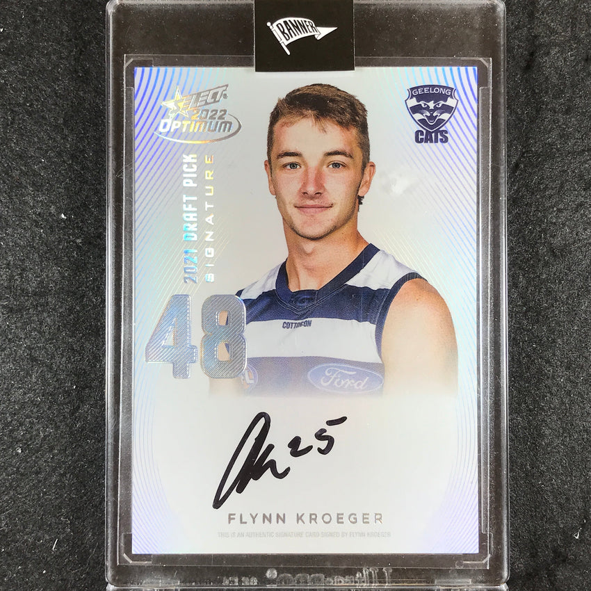 2022 Select AFL Optimum FLYNN KROEGER Draft Pick Signature Platinum 01/40