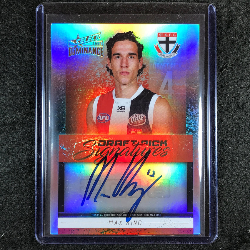 2019 Select AFL Dominance MAX KING Draft Pick Signature Gold 22/175