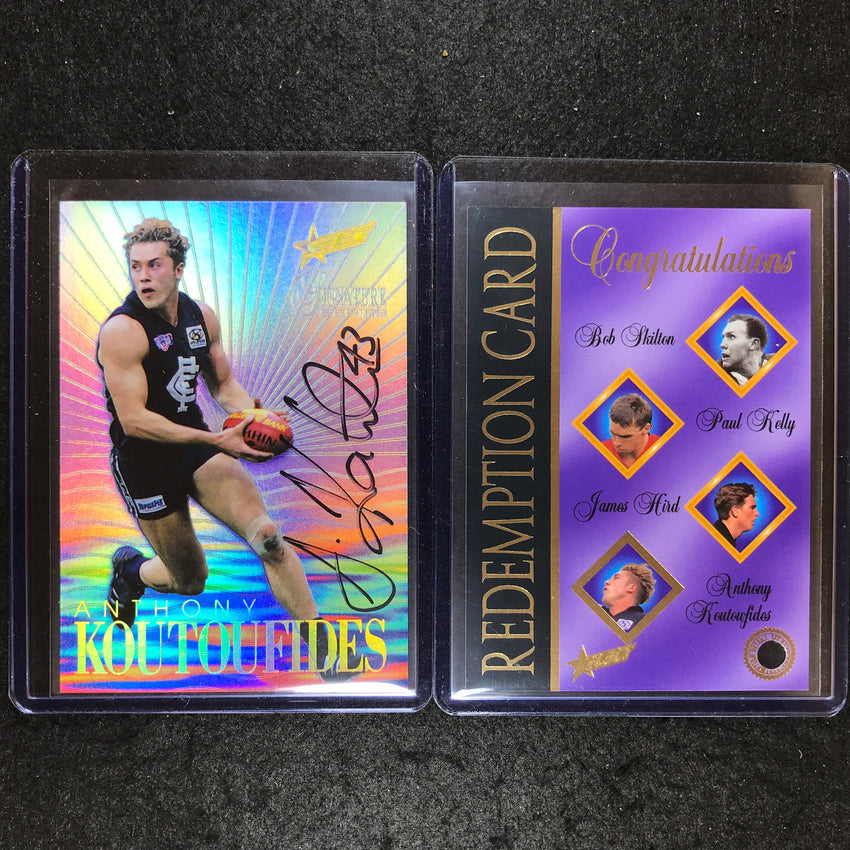 1996 Select AFL Classic ANTHONY KOUTOUFIDES Signature 240/500