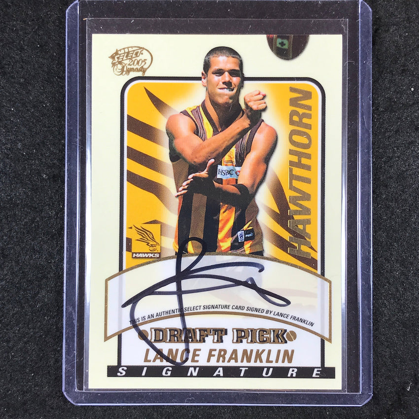 2005 Select AFL Dynasty LANCE FRANKLIN Draft Pick Signature 21/600