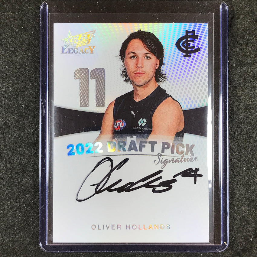 2023 Select AFL Optimum OLIVER HOLLANDS Draft Pick Signature Platinum 19/40