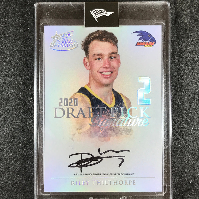 2021 Select AFL Optimum RILEY THILTHORPE Draft Pick Signature Platinum 32/40