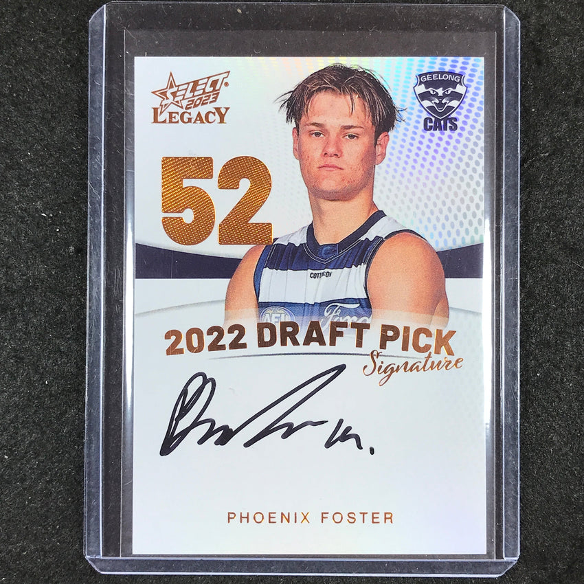 2023 Select AFL Legacy PHOENIX FOSTER Draft Pick Signature Copper 100/175