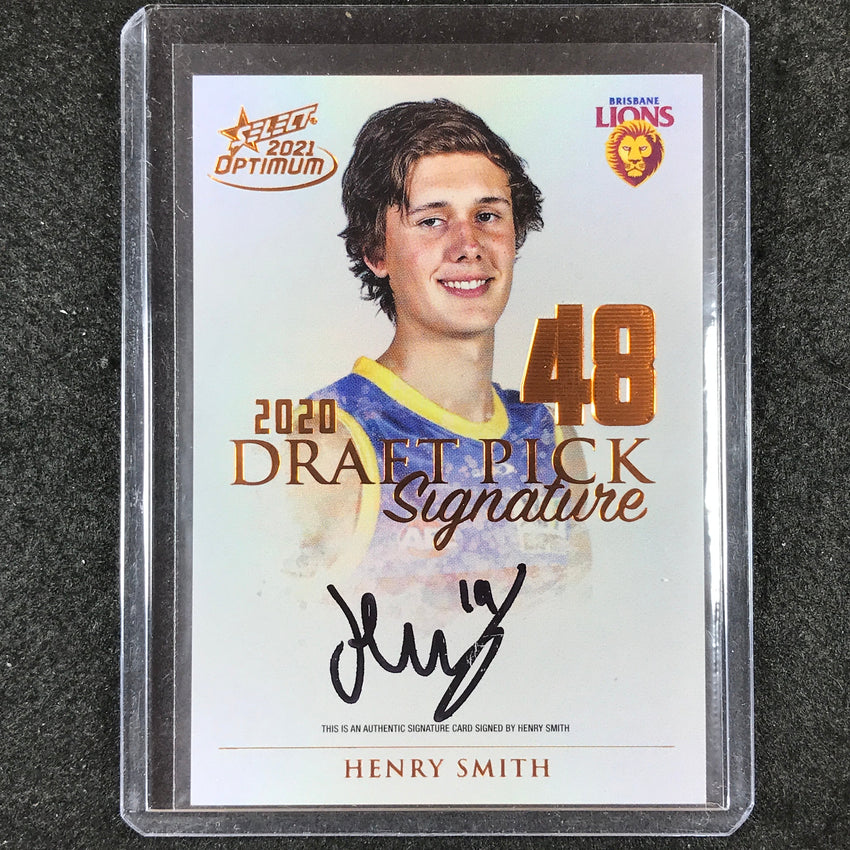 2021 Select AFL Optimum HENRY SMITH Draft Pick Signature Copper 29/170