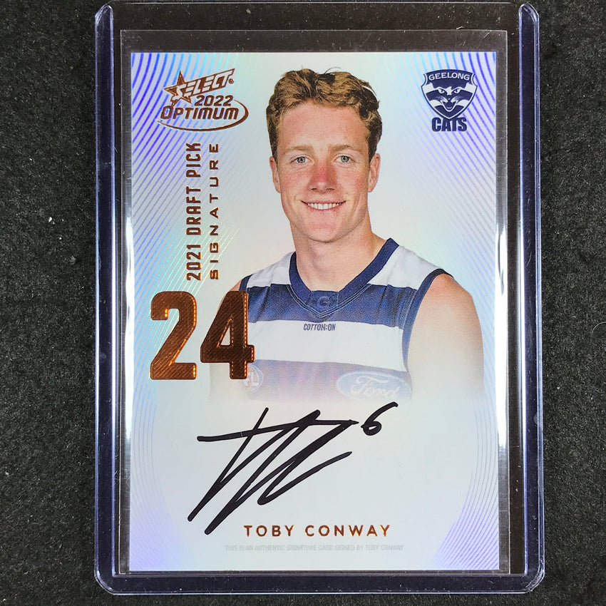 2022 Select AFL Optimum TOBY CONWAY Draft Pick Signature Copper 98/170