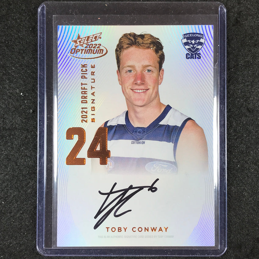 2022 Select AFL Optimum TOBY CONWAY Draft Pick Signature Copper 140/170