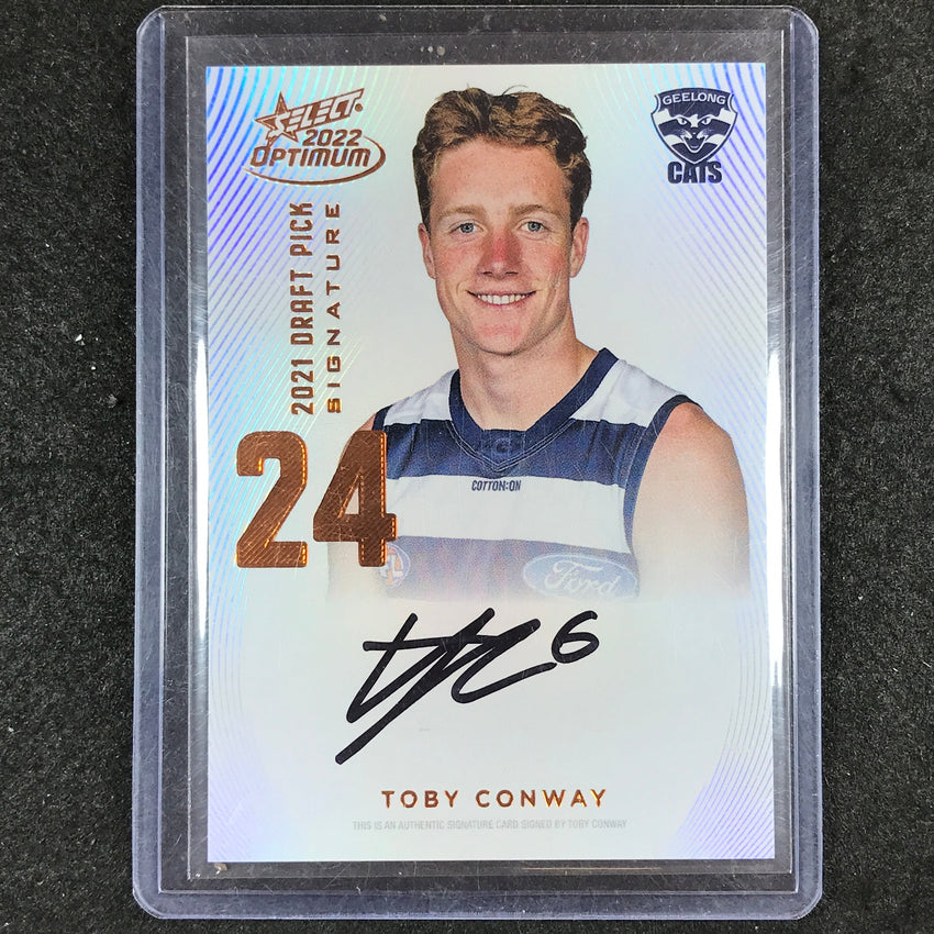 2022 Select AFL Optimum TOBY CONWAY Draft Pick Signature Copper 51/170