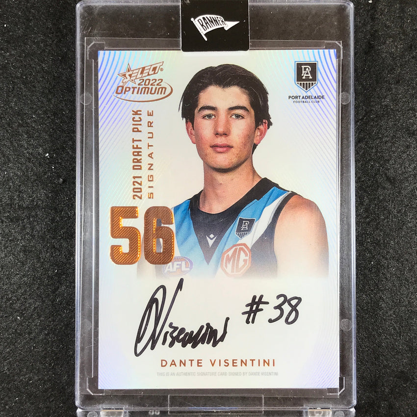 2022 Select AFL Optimum DANTE VISENTINI Draft Pick Signature Copper 114/170