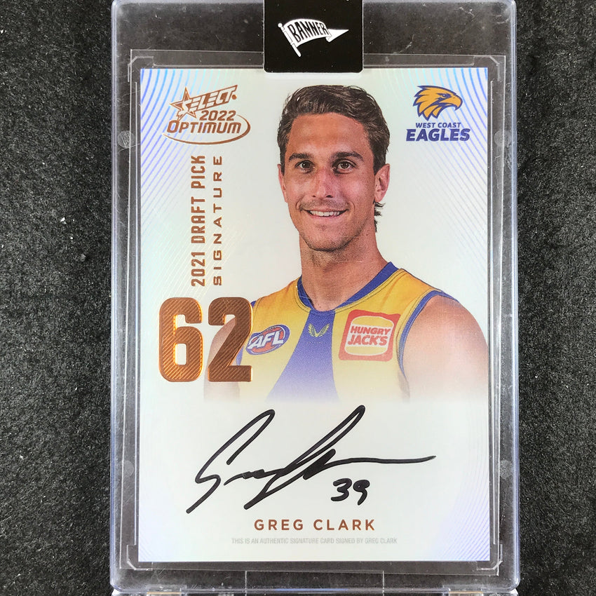 2022 Select AFL Optimum GREG CLARK Draft Pick Signature Copper 63/170
