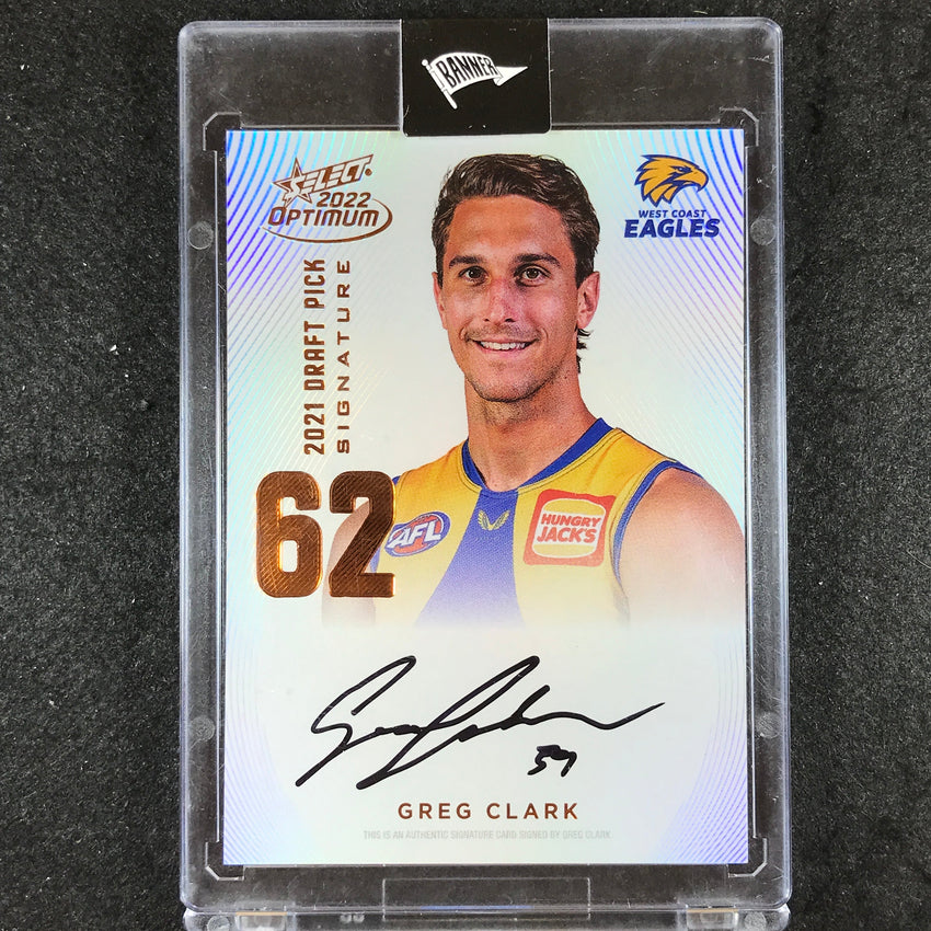 2022 Select AFL Optimum GREG CLARK Draft Pick Signature Copper 43/170