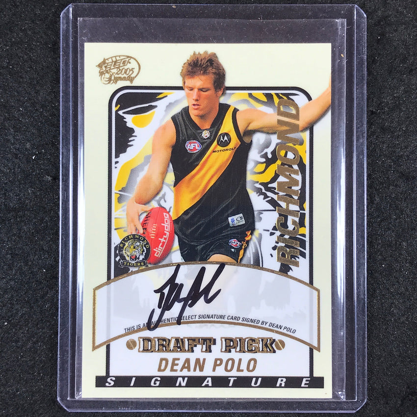 2005 Select AFL Dynasty DEAN POLO Draft Pick Signature 594/600