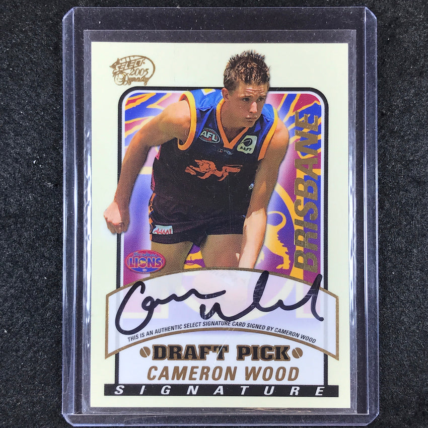 2005 Select AFL Dynasty CAMERON WOOD Draft Pick Signature 149/600