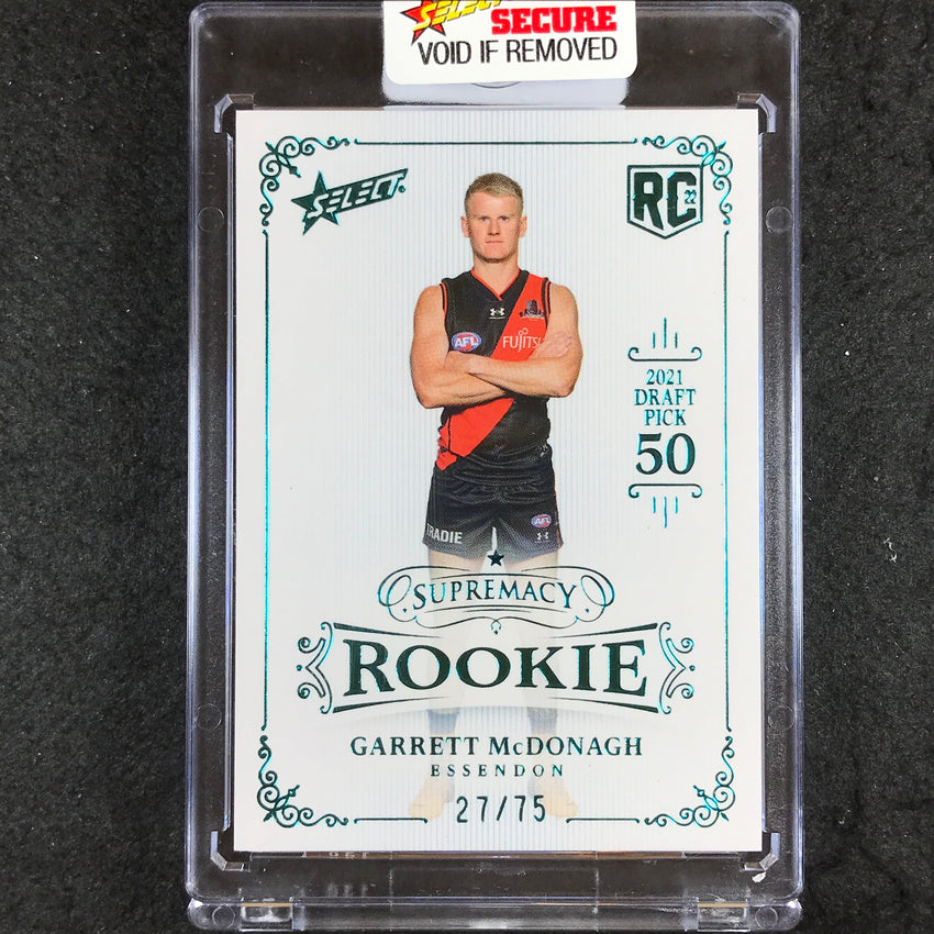 2022 Select AFL Supremacy Rookie GARRETT MCDONAGH 2021 Draft Blue 27/75 #RPB50