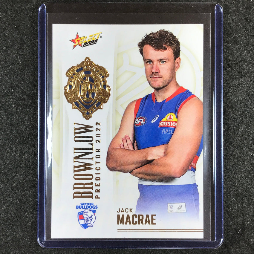 2022 Select AFL Footy Stars JACK MACRAE Brownlow Predictor Gold 021/185 #BPG107
