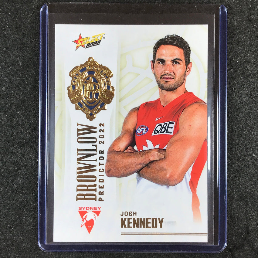 2022 Select AFL Footy Stars JOSH KENNEDY Brownlow Predictor Gold 162/185 #BPG92