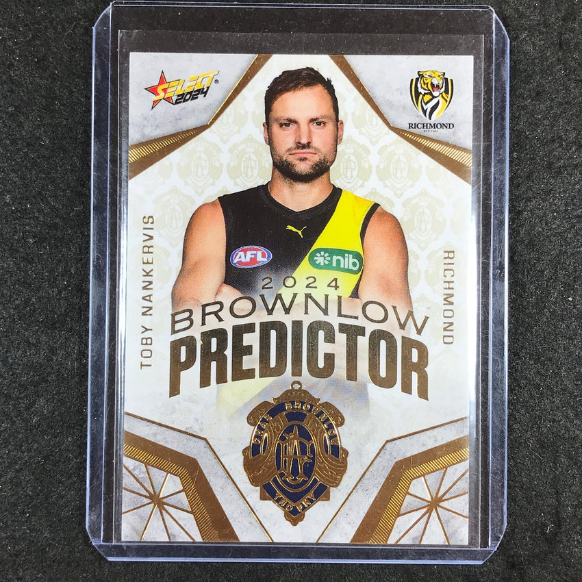 2024 Select AFL Footy Stars TOBY NANKERVIS Brownlow Predictor Gold 177/315 #81