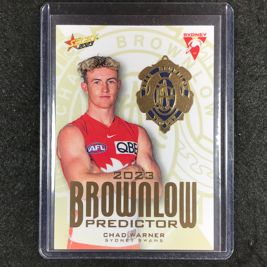 2023 Select AFL Footy Stars CHAD WARNER Brownlow Predictor Gold 173/260 #BPG79