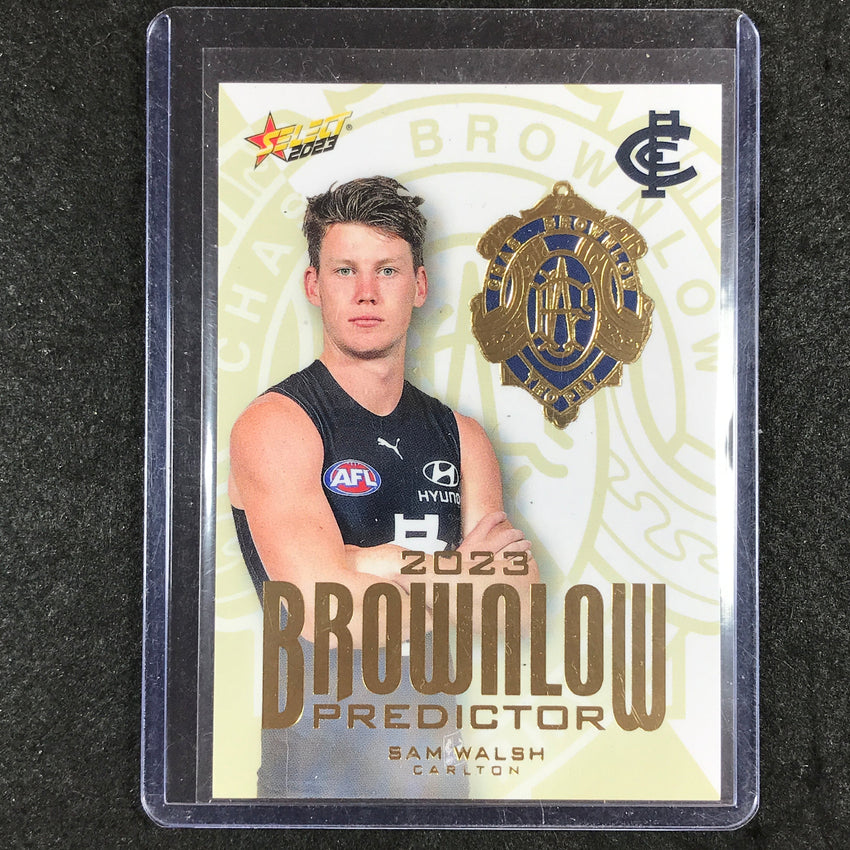 2023 Select AFL Footy Stars SAM WALSH Brownlow Predictor Gold 076/260 #BPG14
