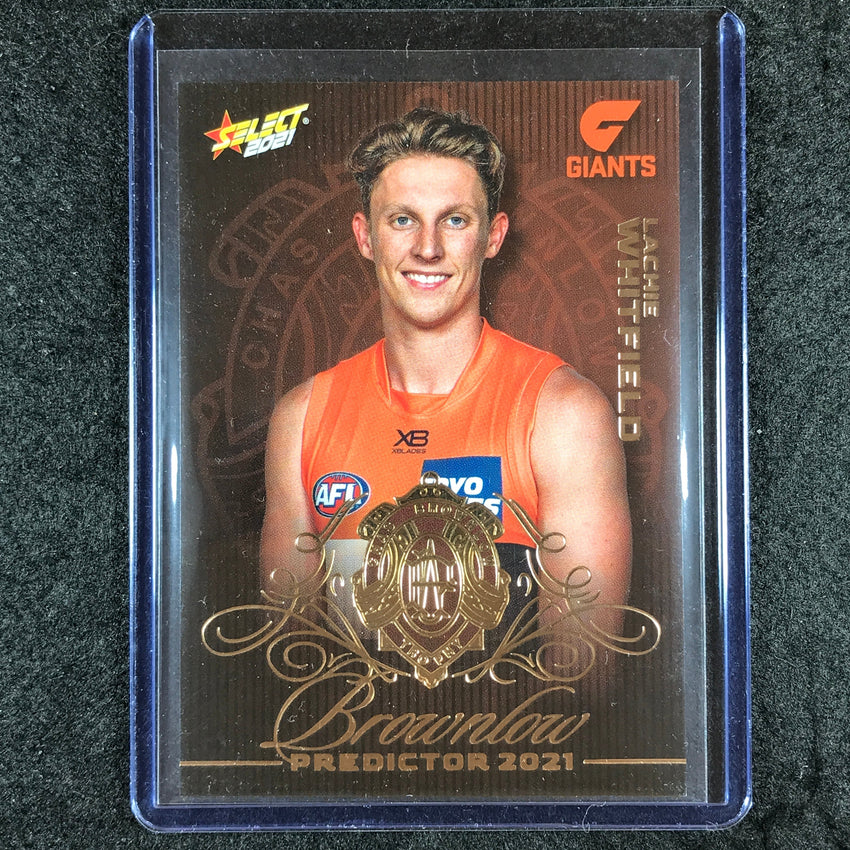 2021 Select AFL Footy Stars LACHIE WHITFIELD Brownlow Predictor Gold 024/140 #31