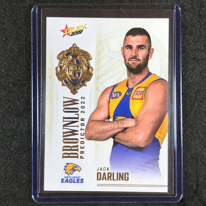 2022 Select AFL Footy Stars JACK DARLING Brownlow Predictor Gold 017/185 #BPG98