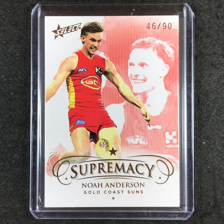 2021 Select AFL Supremacy NOAH ANDERSON Base Gold 46/90 #49