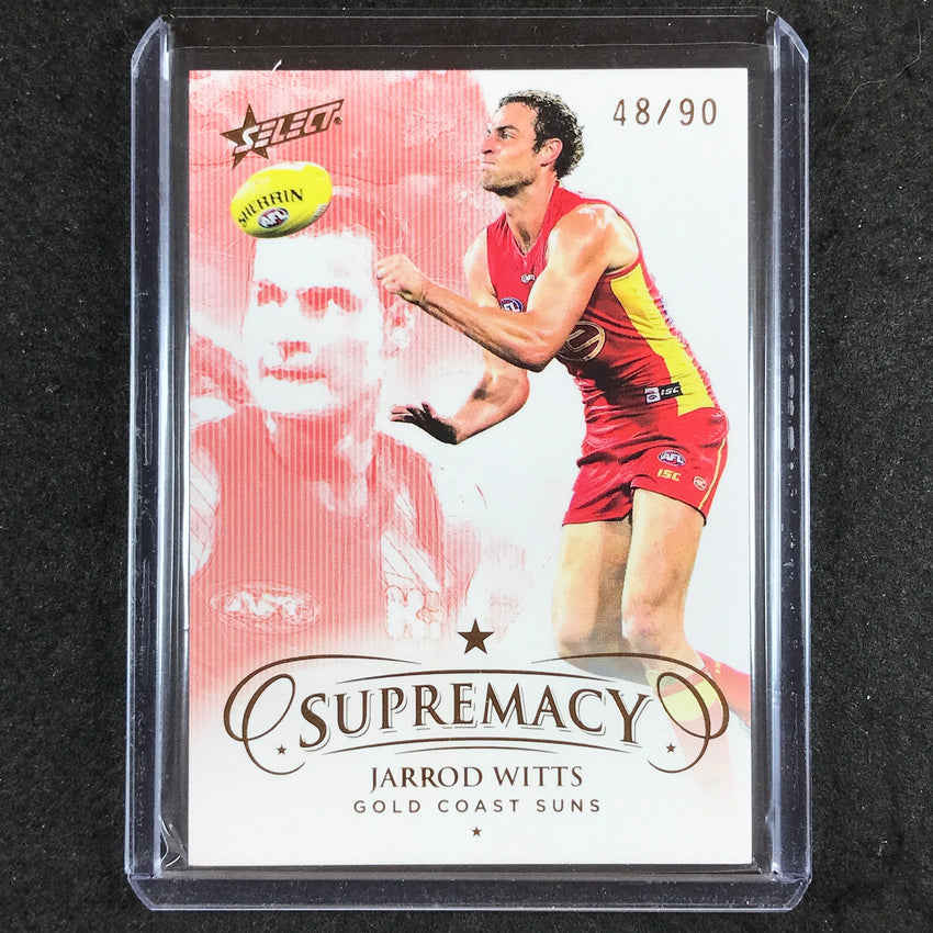 2021 Select AFL Supremacy JARROD WITTS Base Gold 48/90 #54