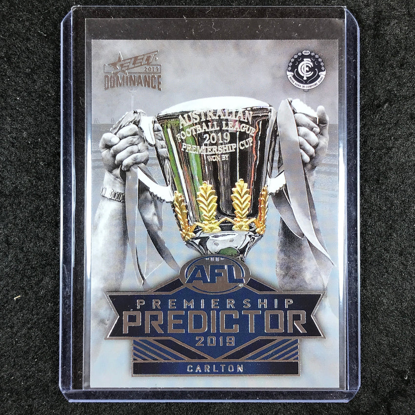 2019 Select AFL Dominance CARLTON Premiership Predictor Gold 098/175 #PP6