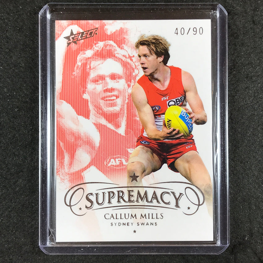 2019 Select AFL Supremacy CALLUM MILLS Base Silver 40/90 #93