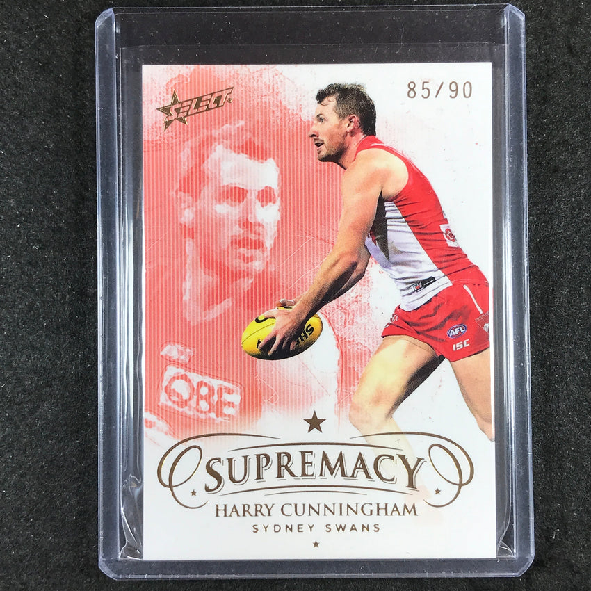 2021 Select AFL Supremacy HARRY CUNNINGHAM Base Gold 85/90 #92
