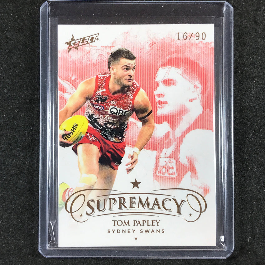 2021 Select AFL Supremacy TOM PAPLEY Base Gold 16/90 #94