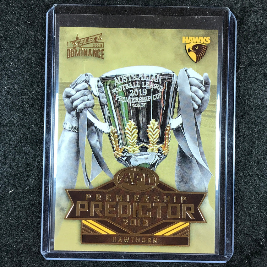 2019 Select AFL Dominance HAWTHORN Premiership Predictor Gold 122/175 #PP19