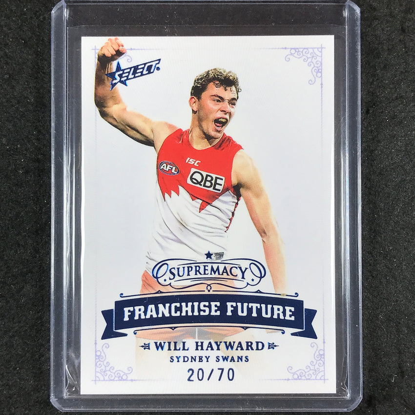 2021 Select AFL Supremacy WILL HAYWARD Franchise Future 20/70 #FF32