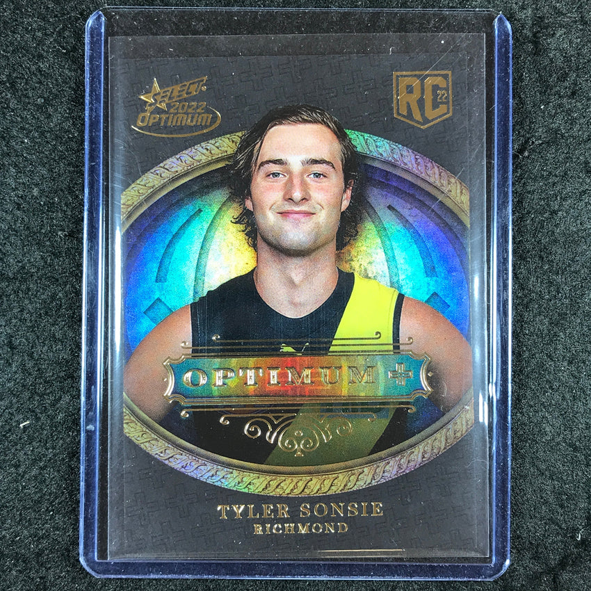 2022 Select AFL Optimum TYLER SONSIE Optimum+ Plus Parallel Rookie 053/115 #191