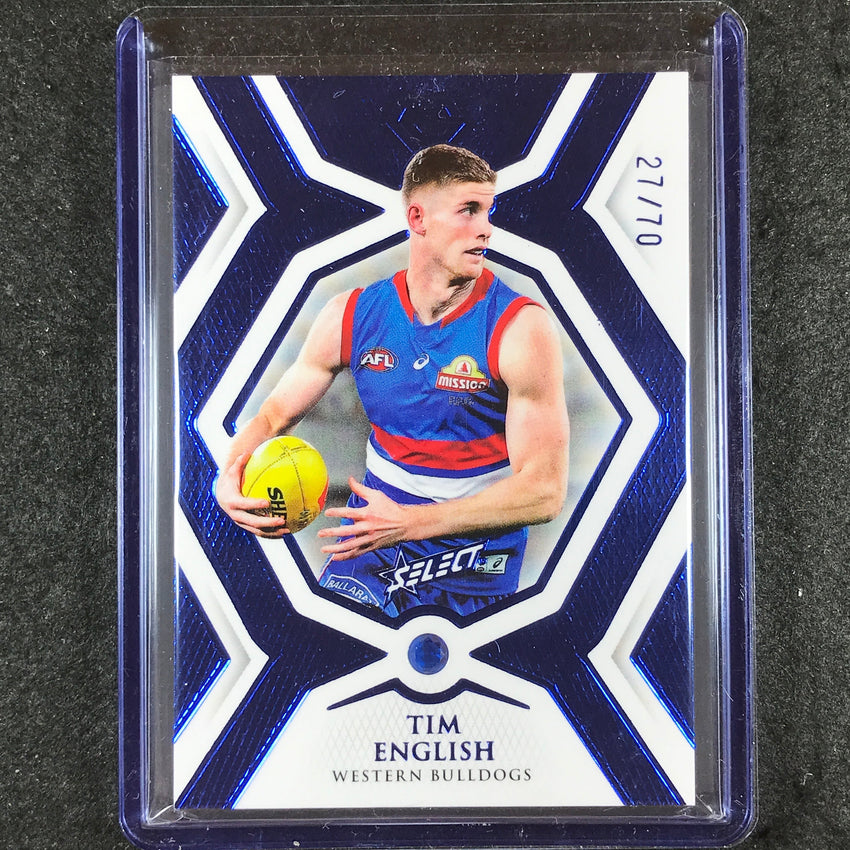 2023 Select AFL Gem TIM ENGLISH Base Sapphire Gem Series 27/70 #GS69