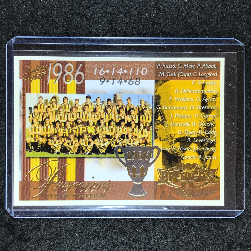 2005 Select AFL Tradition HAWTHORN 1986 Premiership Commemorative Unnumbered #27